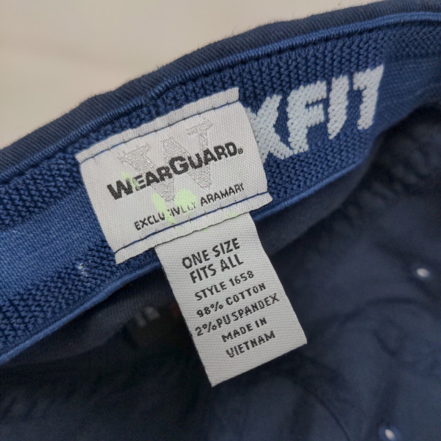 WearGuard Men's FlexFit Fitted Hat Blue OSFA Embroidered Anchor Logo