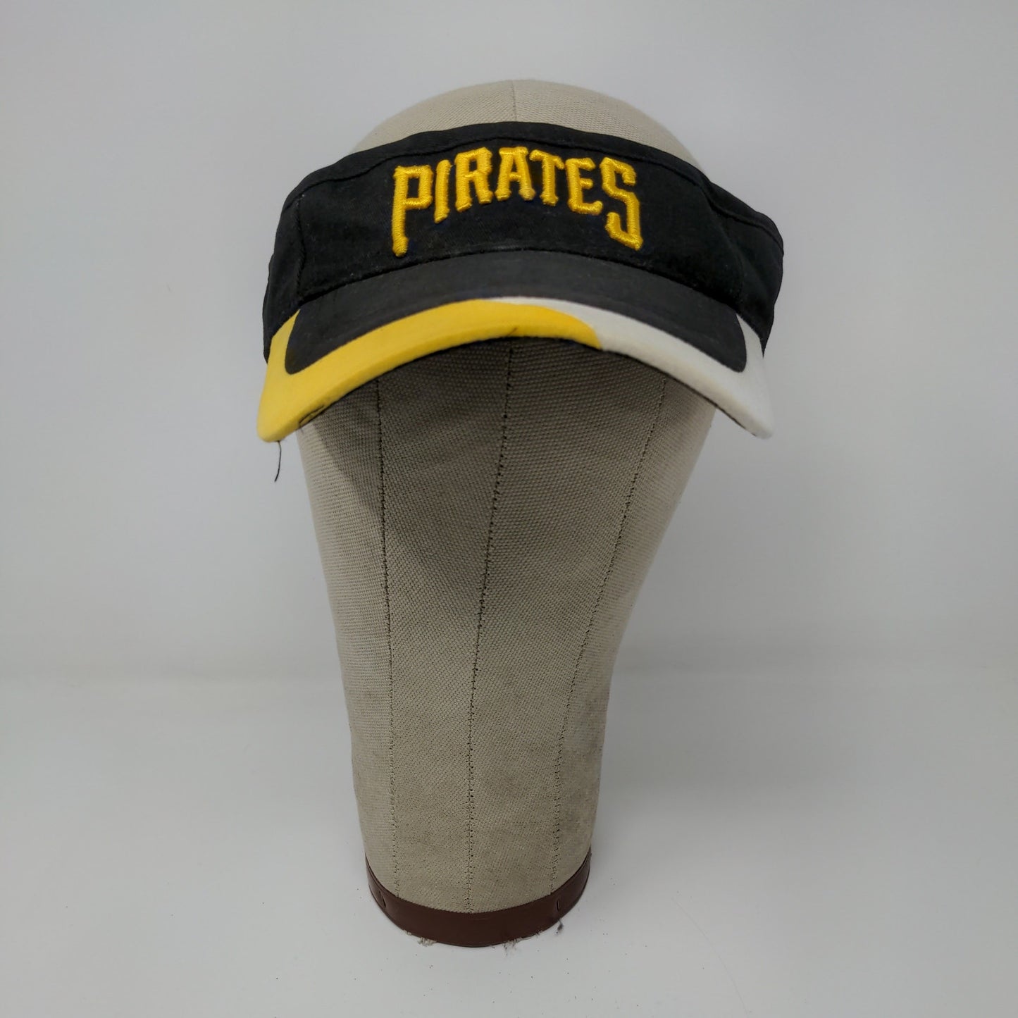 MLB Pittsburgh Pirates PNC Bank Sun Visor Hat Black Gold Embroidered OSFA