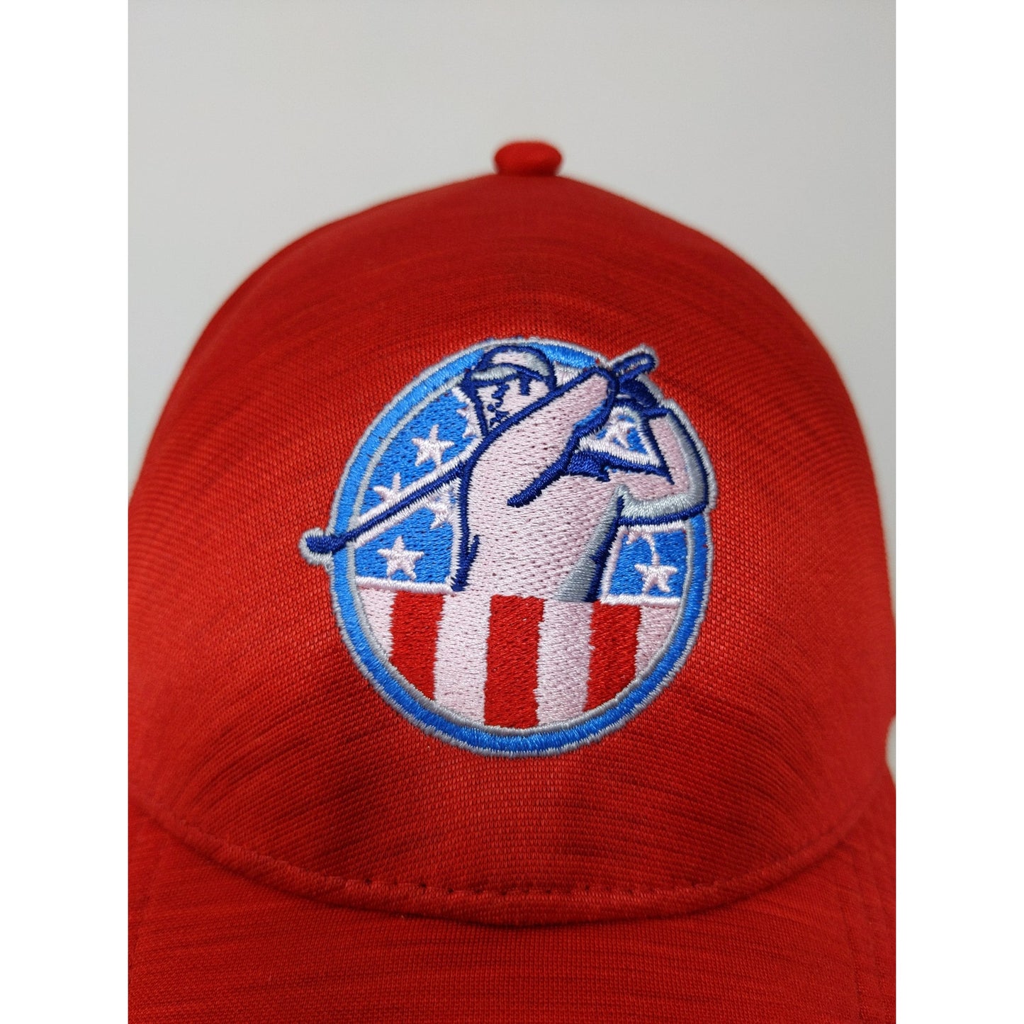 Seamless One Touch Q3 Outdoor Cap Strapback OSFM Golf Logo Embroidered Red
