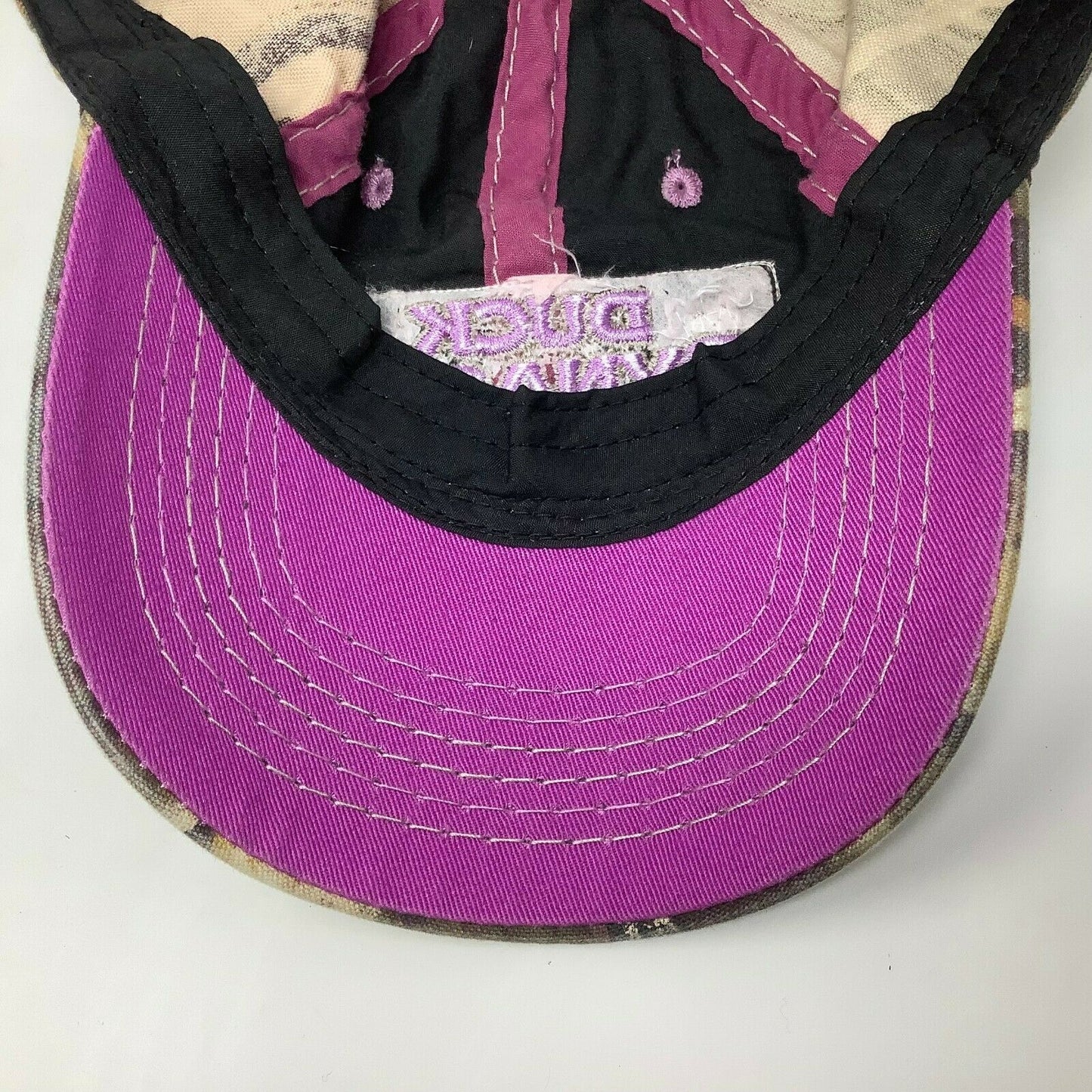 DUCK DYNASTY Camo Cap/Hat, A&E TV Series Ladies Fit Patch Logo Spell Out