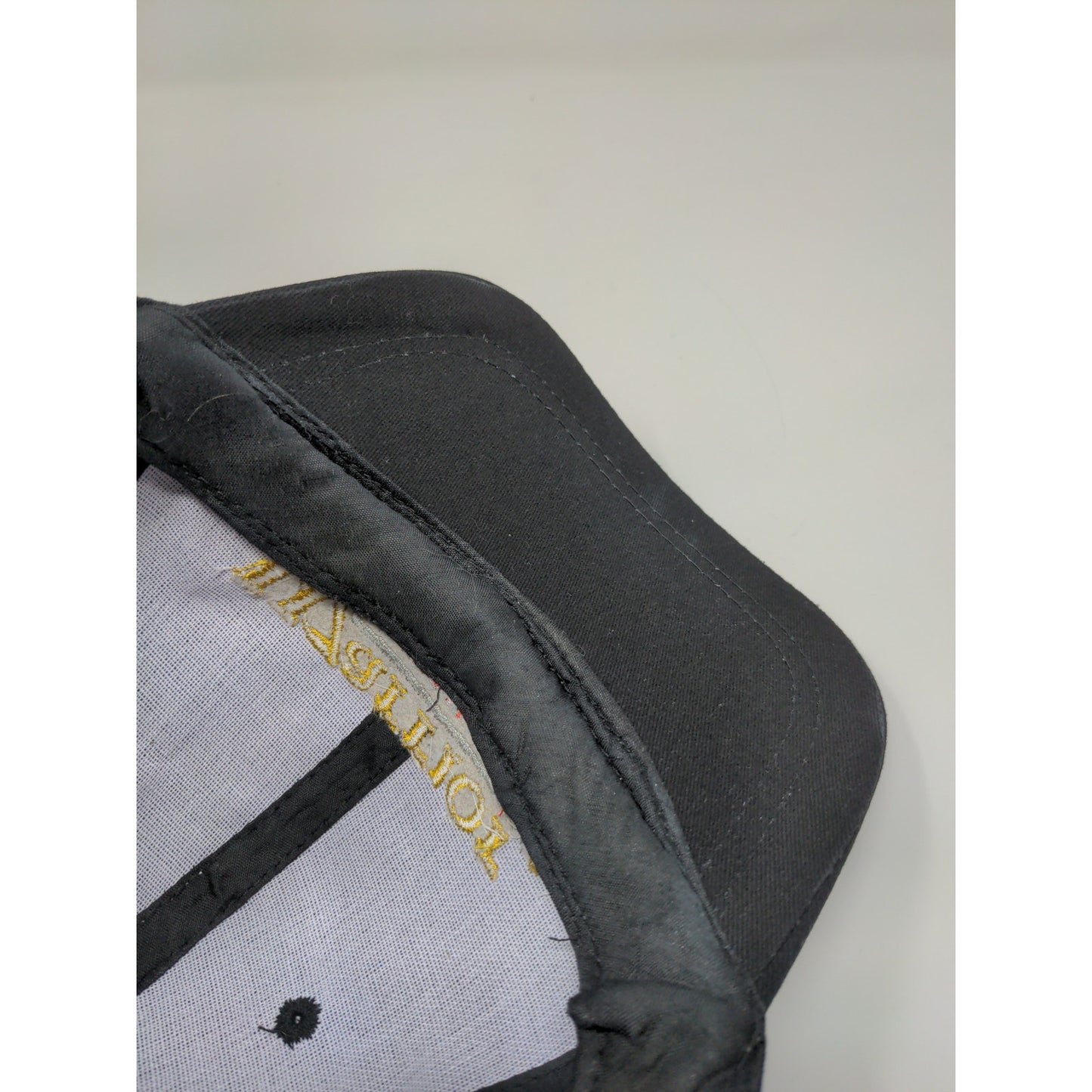 Warrior Custom Golf Slideback Hat Black Embroidered Logo Spell Out