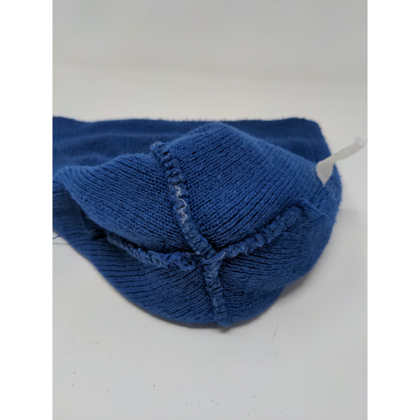 NFL Football Indianapolis Colts Beanie Hat Blue White Striped Pom Pom Patch Logo