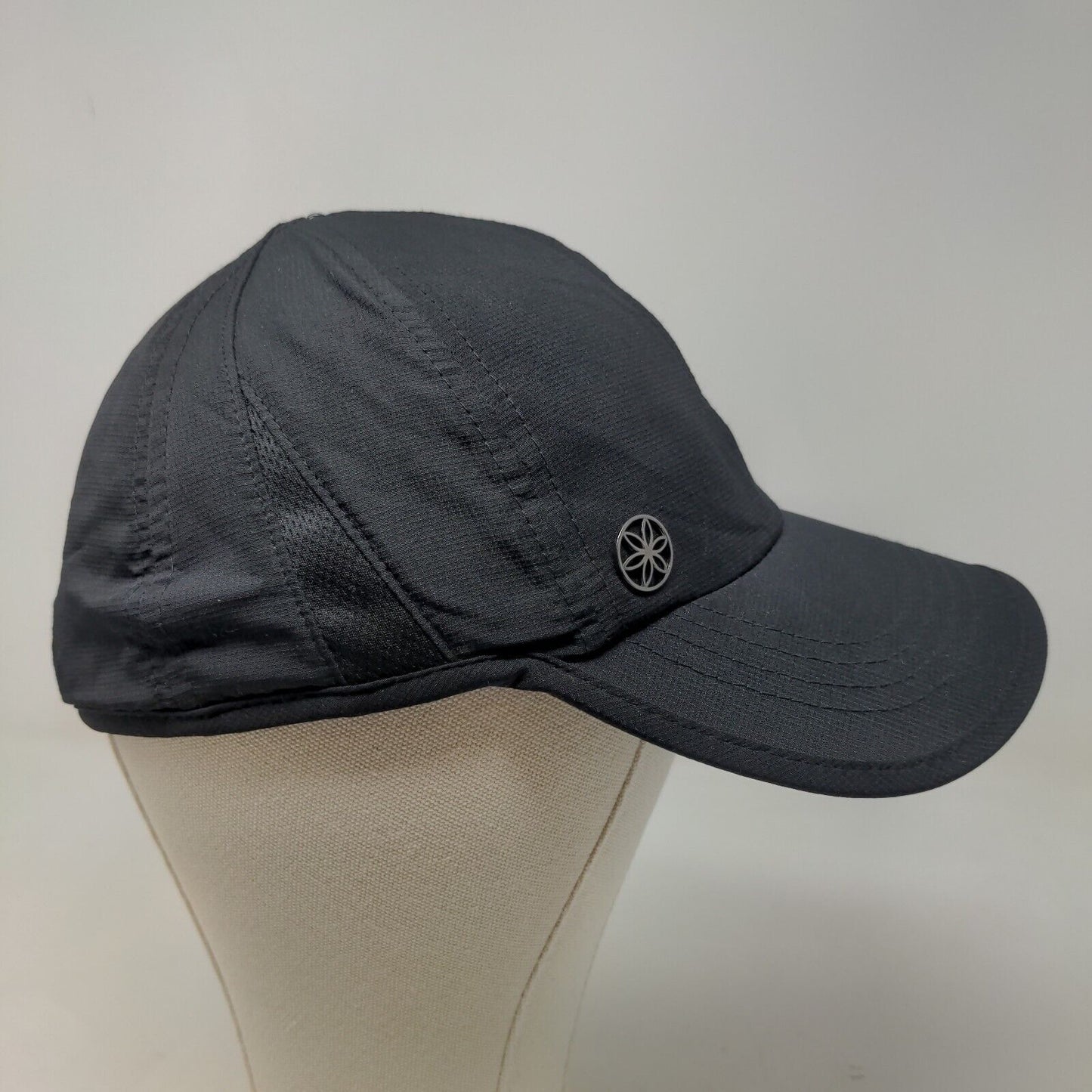 Gaiam Women's Strapback Hat Black Adjustable 100% Polyester 3D Logo