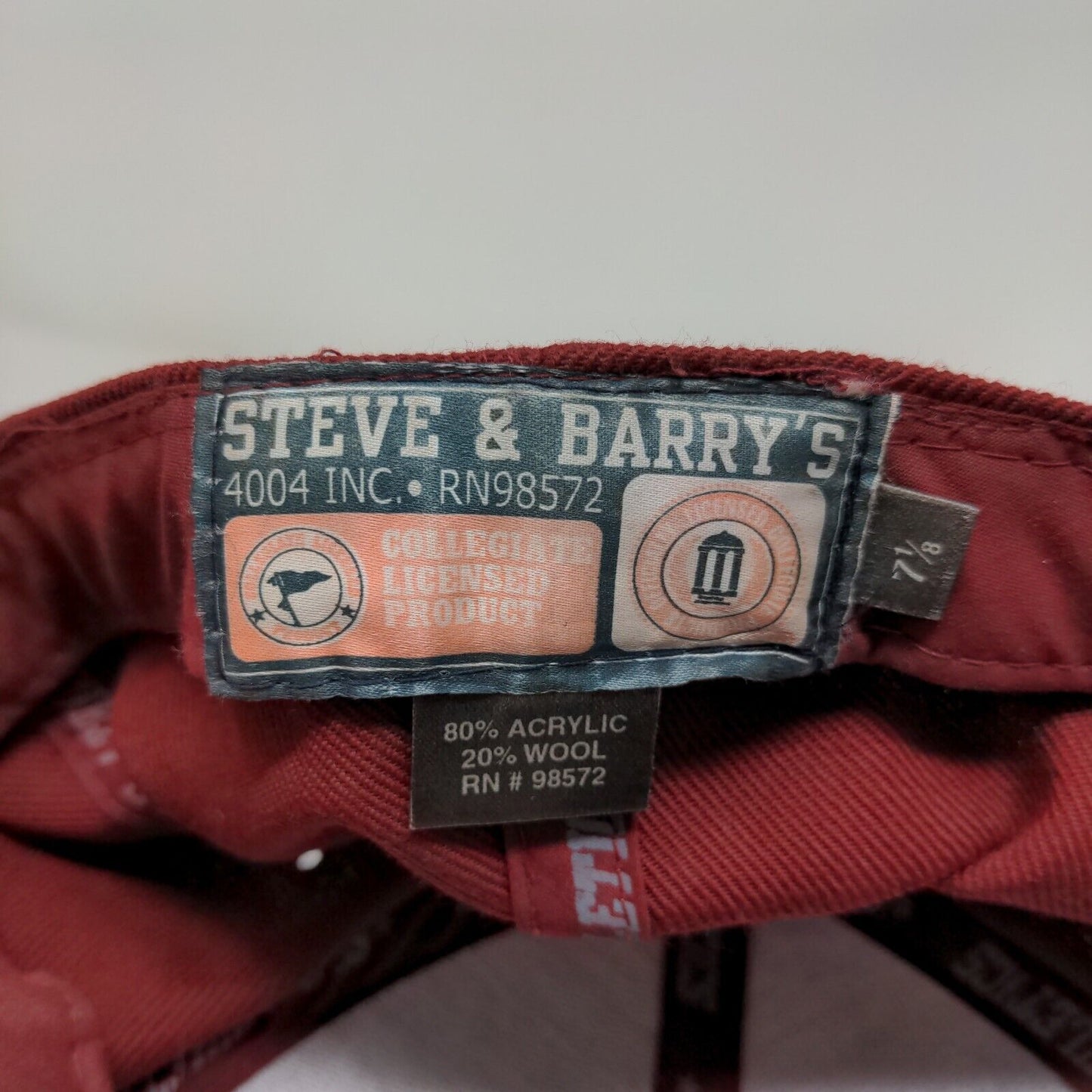 Steve & Barry's IU Indiana Hoosiers Strapback Hat Red 7 1/8 Embroidered Logo