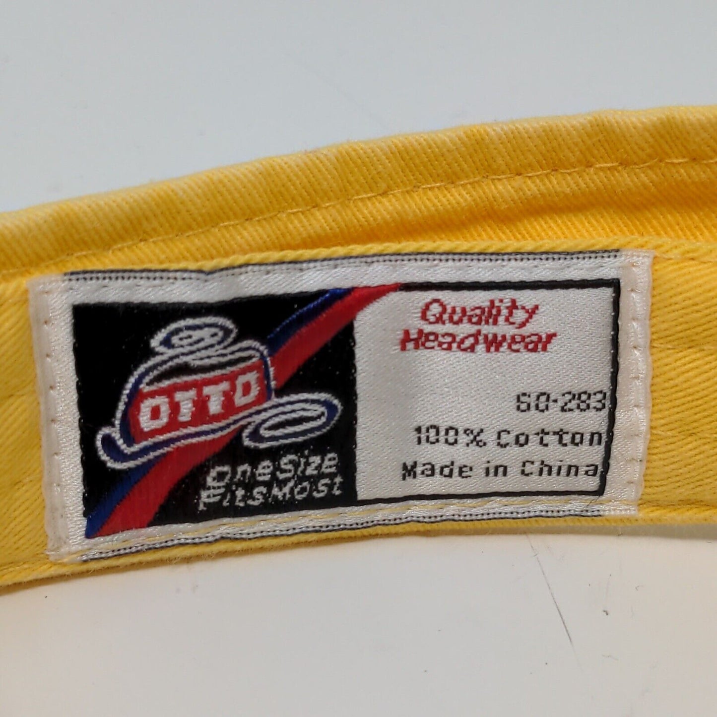 Montauk Point Lighthouse Yellow Visor Strap Back Adjustable Otto Headwear OSFM