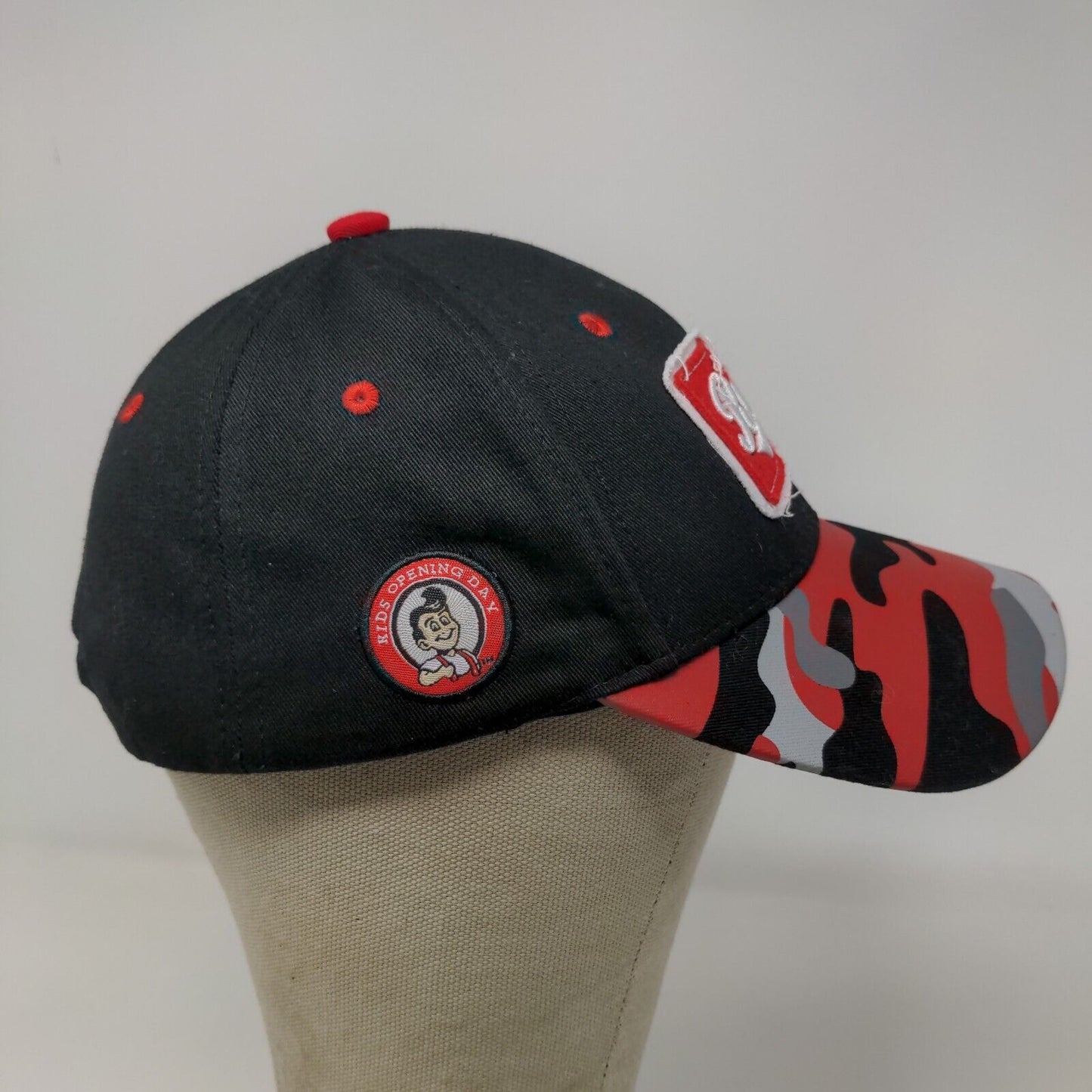 Melonwear Men's Snapback Hat Black Red Camo Adjustable Cincinnati Reds Logo