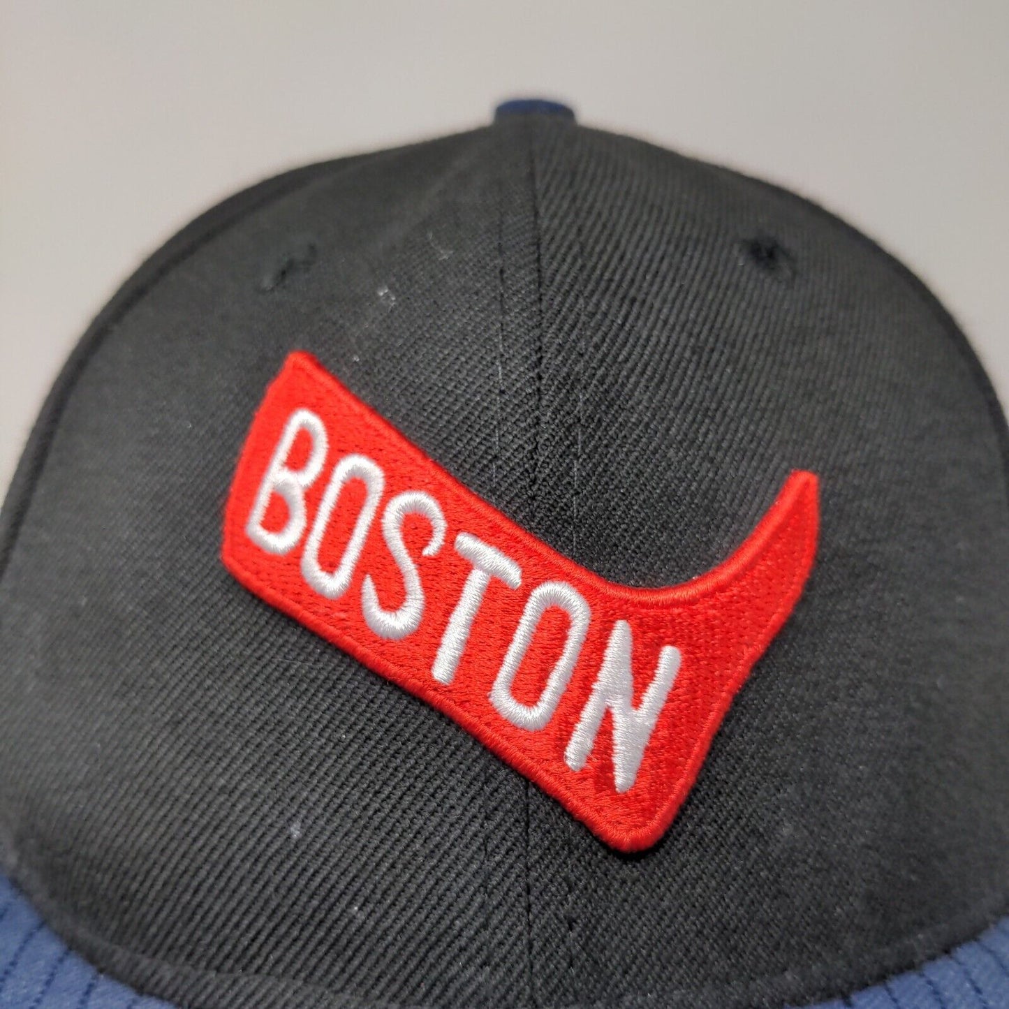New Era Men's Snapback Hat Black Blue OSFM Cooperstown Collection Boston Red Sox