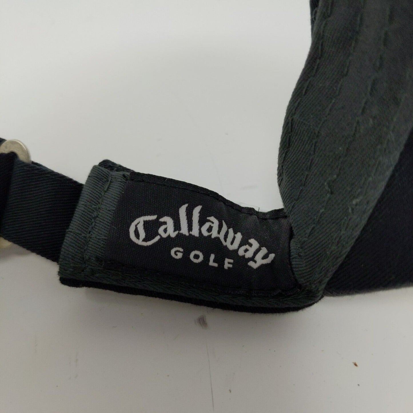 Callaway Golf Visor Black / White Letters Adjustable Embroidered Logo