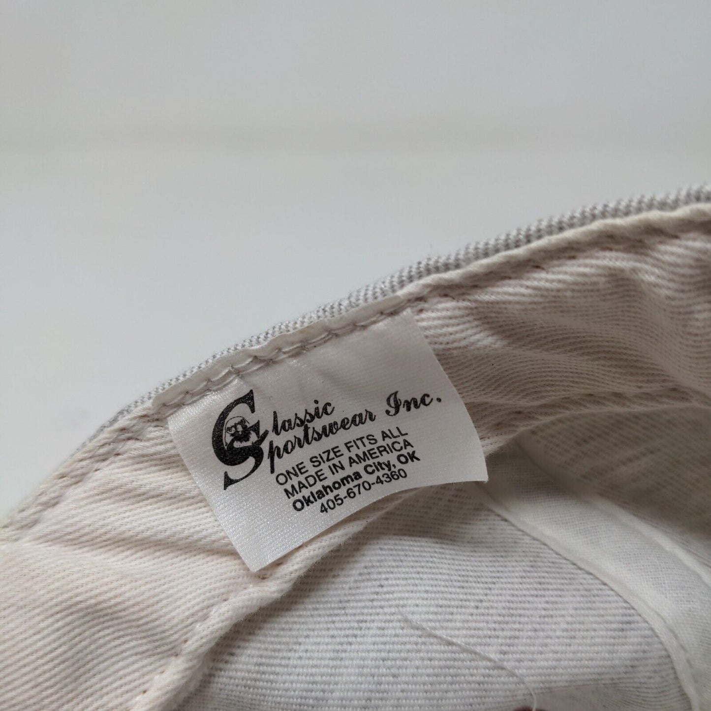 Roncalli Snapback Hat Gray OSFA Embroidered Logo Made in the USA