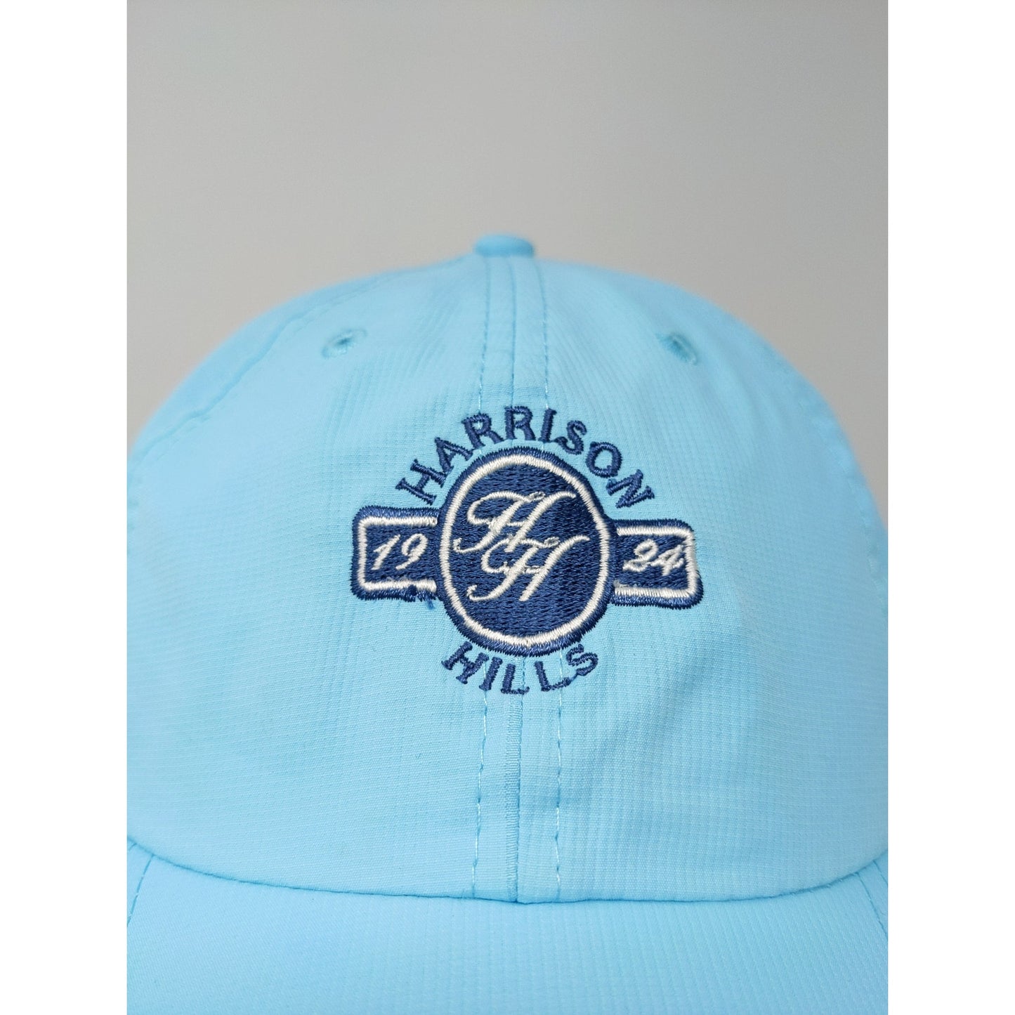 Harrison Hills 1924 Golf Club Hat Slideback Cap Embroidered Logo Blue OSFA