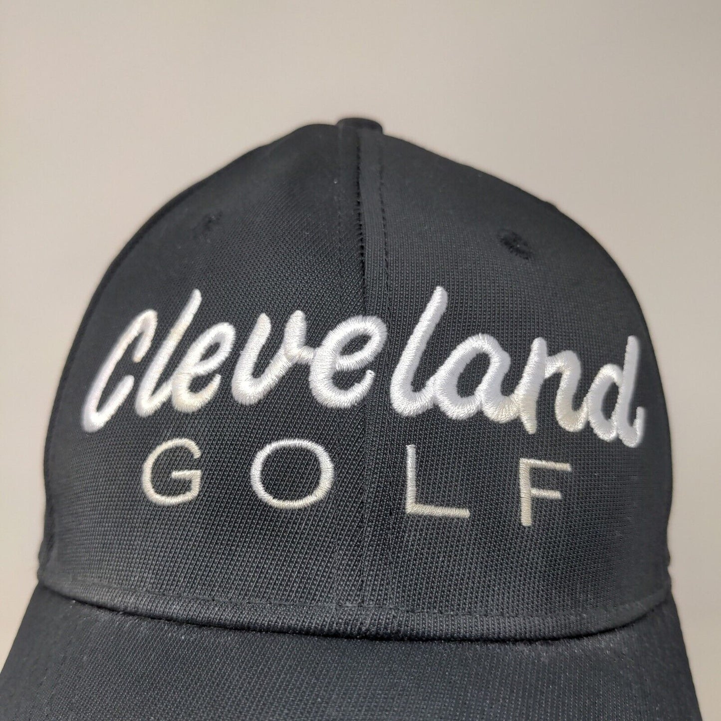 Cleveland Golf Men's Strapback Hat Black Adjustable Embroidered Logo