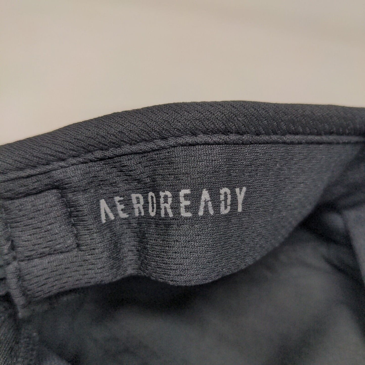 Adidas Aeroready Men's Strapback Hat Black Adjustable Distressed Logo