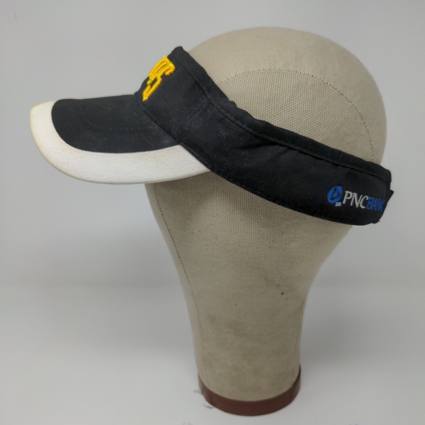 MLB Pittsburgh Pirates PNC Bank Sun Visor Hat Black Gold Embroidered OSFA