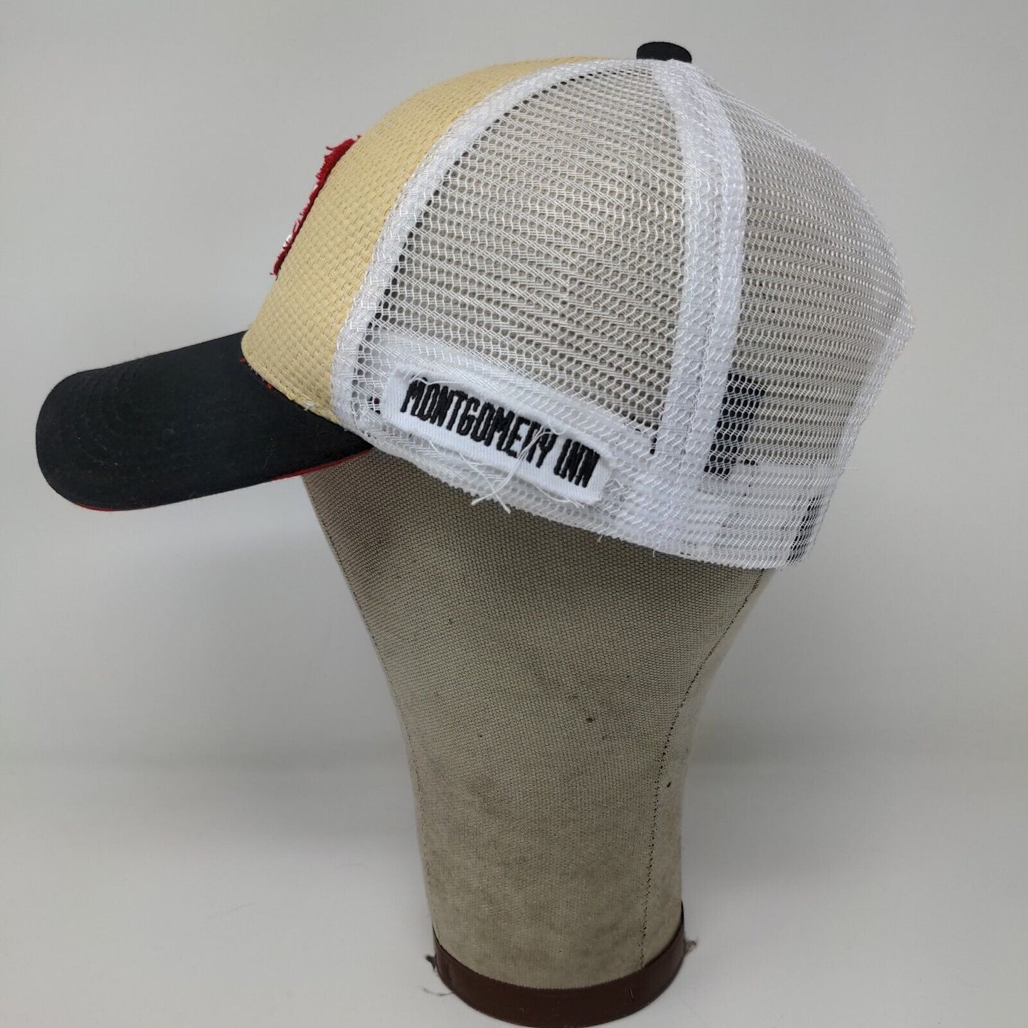 Cincinnati Reds MLB Snapback Mesh Back Hat Gold White Adjustable Montgomery Inn