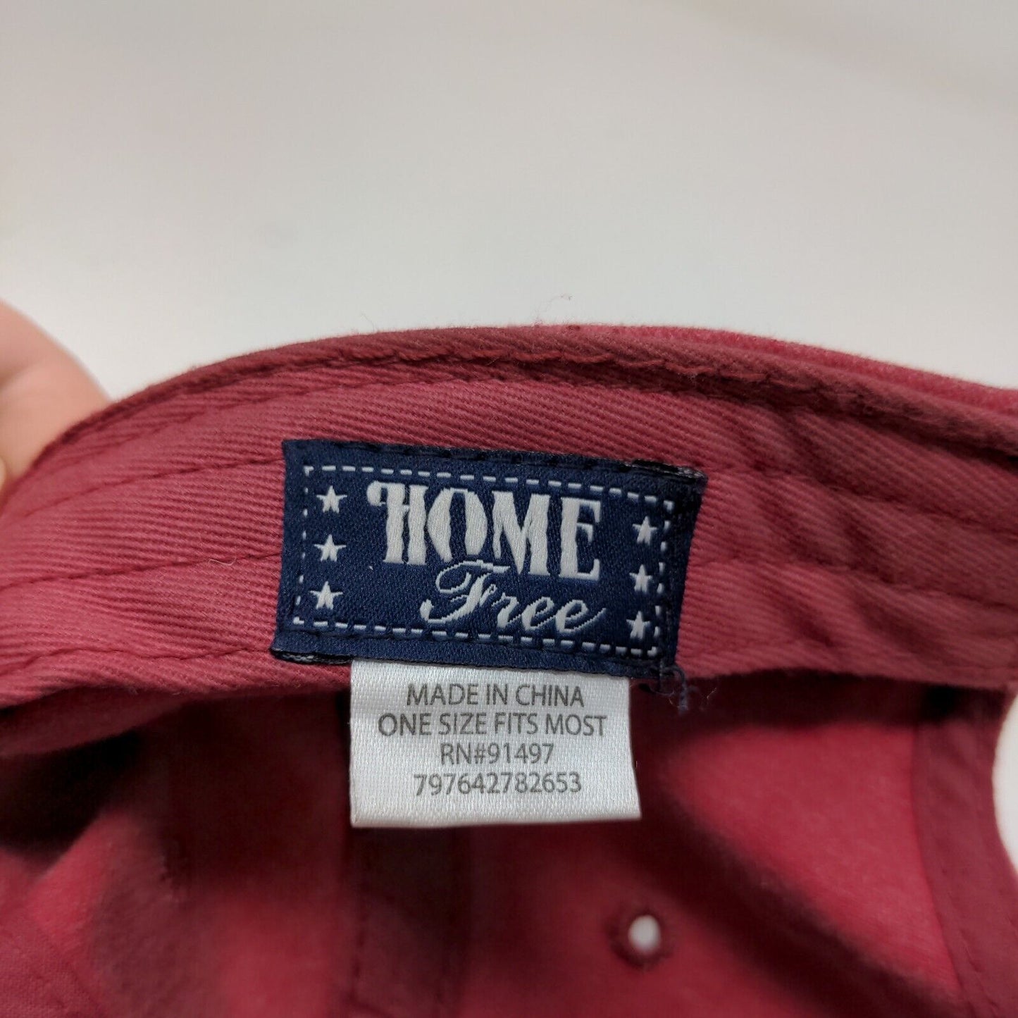 Home Free Men's Slideback Hat Red OSFM Indiana Flag Embroidered Logo