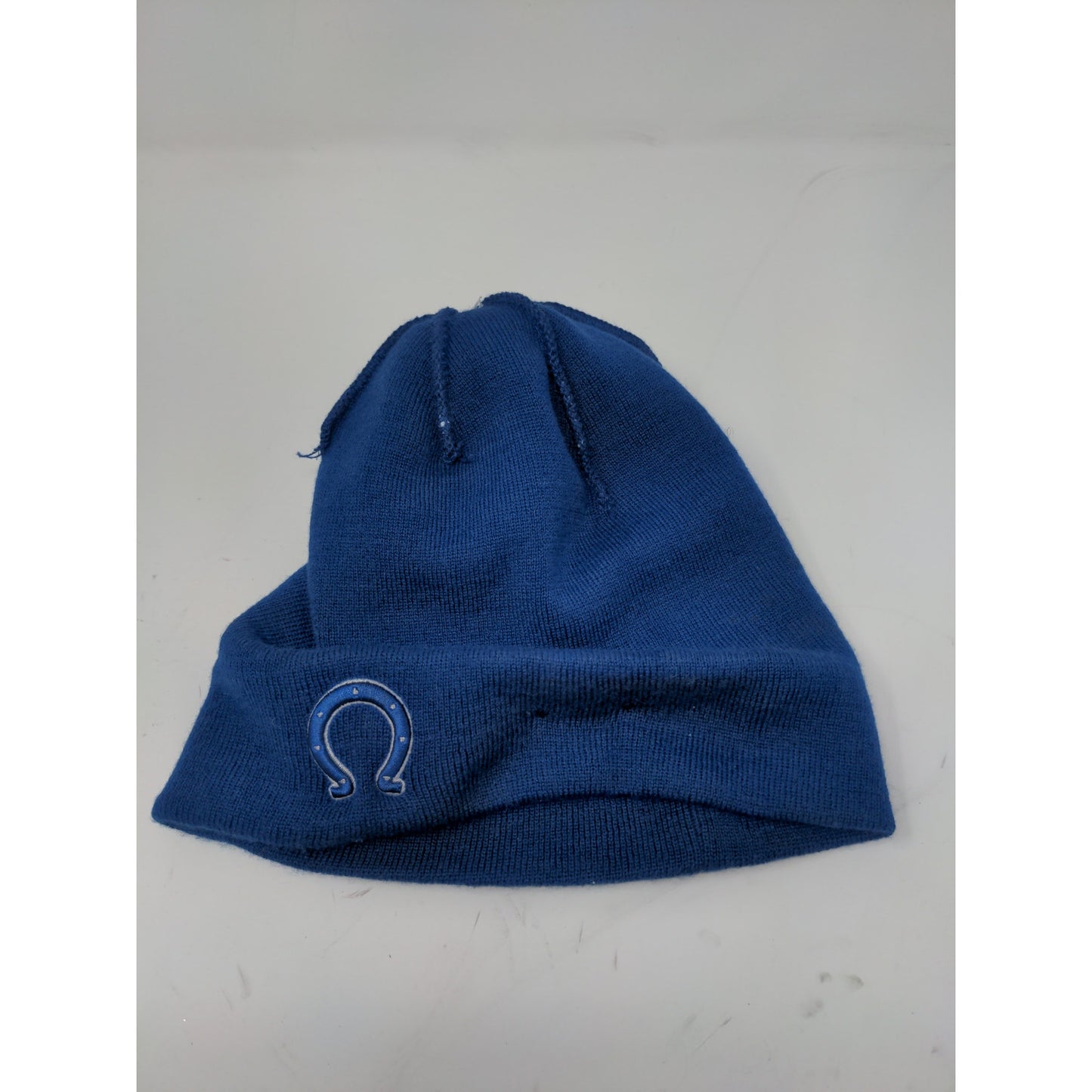 New Era NFL Indianapolis Colts Football Beanie Hat Embroidered Logo Pom Pom Blue