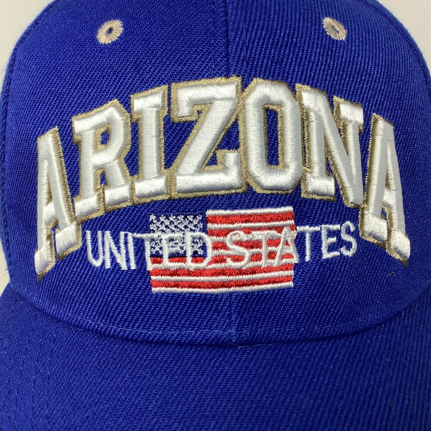 Arizona United States Spellout Strapback Adjustable Trucker Hat Blue Acrylic