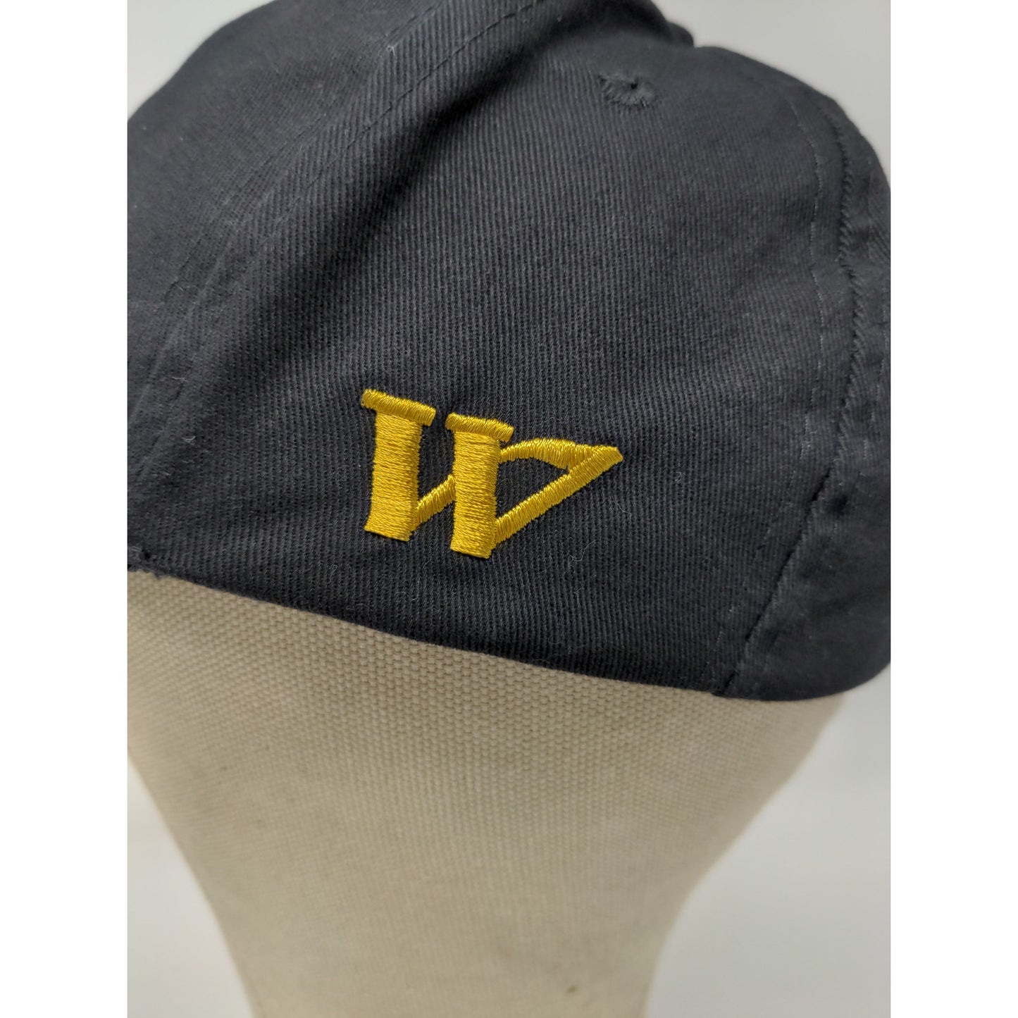 Warrior Custom Golf Slideback Hat Black Embroidered Logo Spell Out