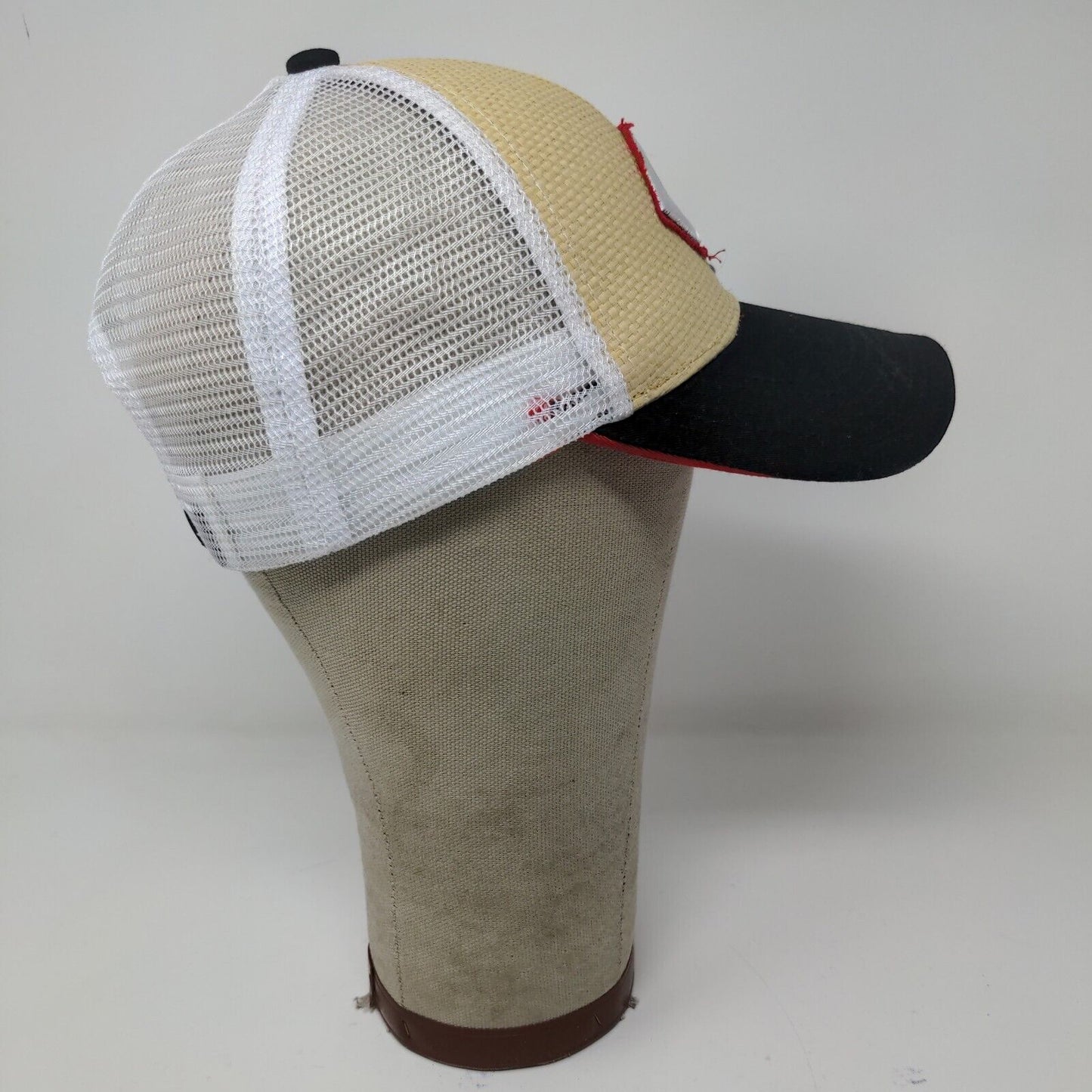 Cincinnati Reds MLB Snapback Mesh Back Hat Gold White Adjustable Montgomery Inn