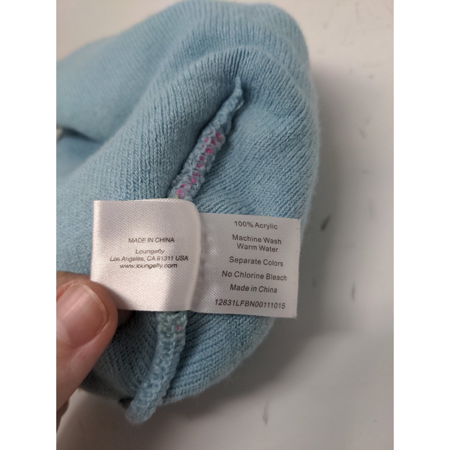 Loungefly Beanie Hat Blue Pink Purple Llamas Soft Patch Logo Pom Pom