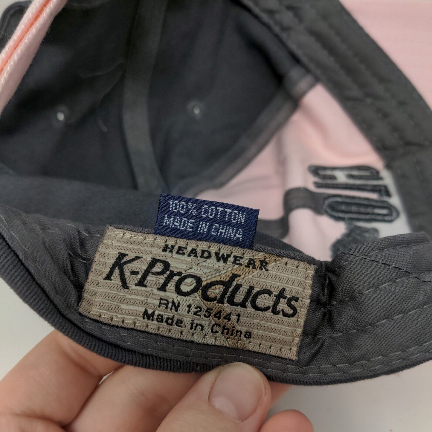 Glo For Life Women's Strapback Hat Pink Gray Embroidered Horse Equestrian Logo