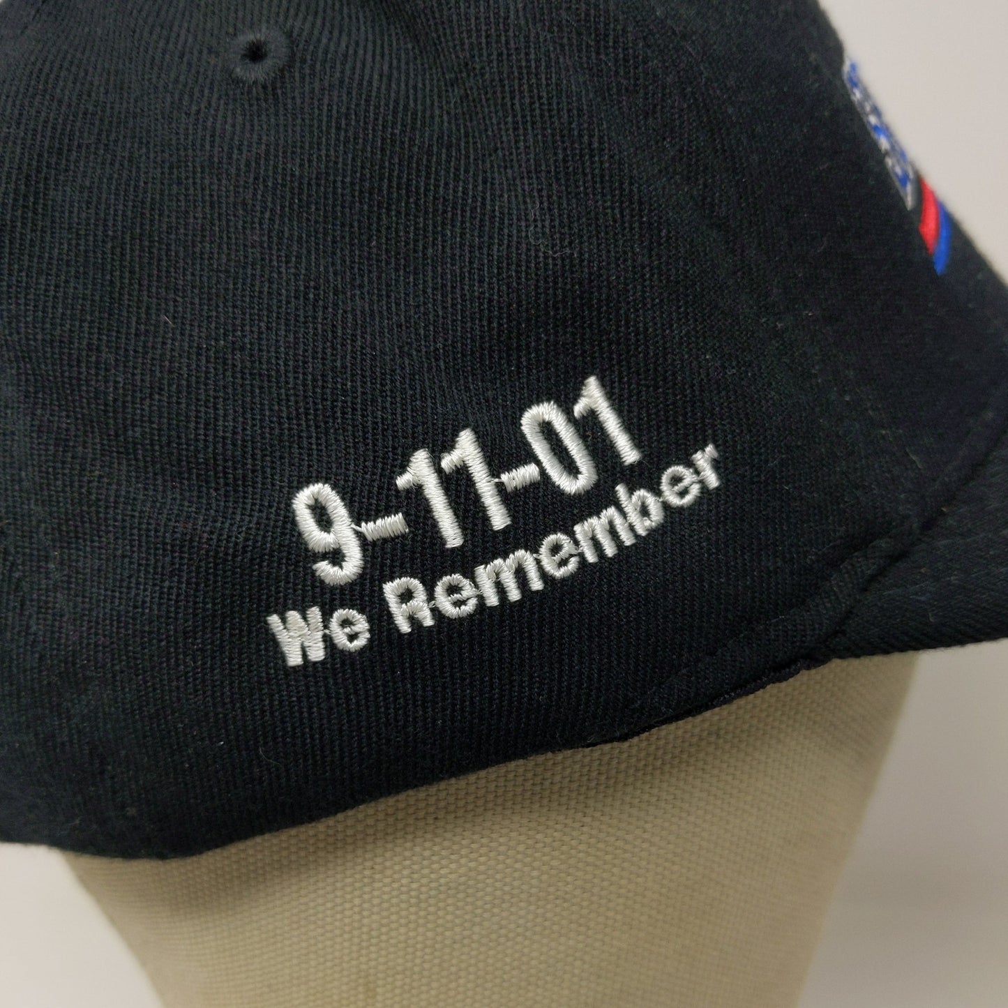 Flexfit 9/11 Memorial Sheriff Hat Patriotic American Flag Black Embroidered