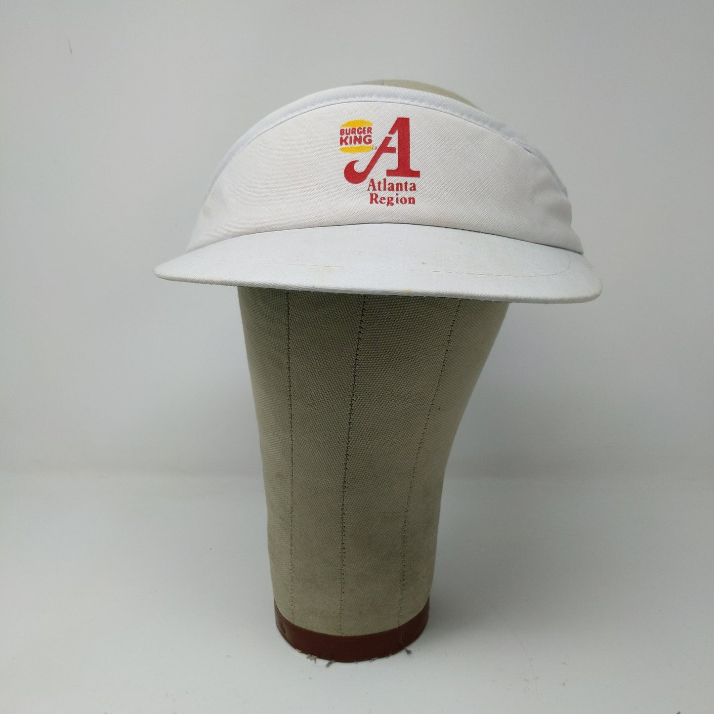 Burger King Atlanta Region Slideback Sun Visor Hat White Graphic Logo