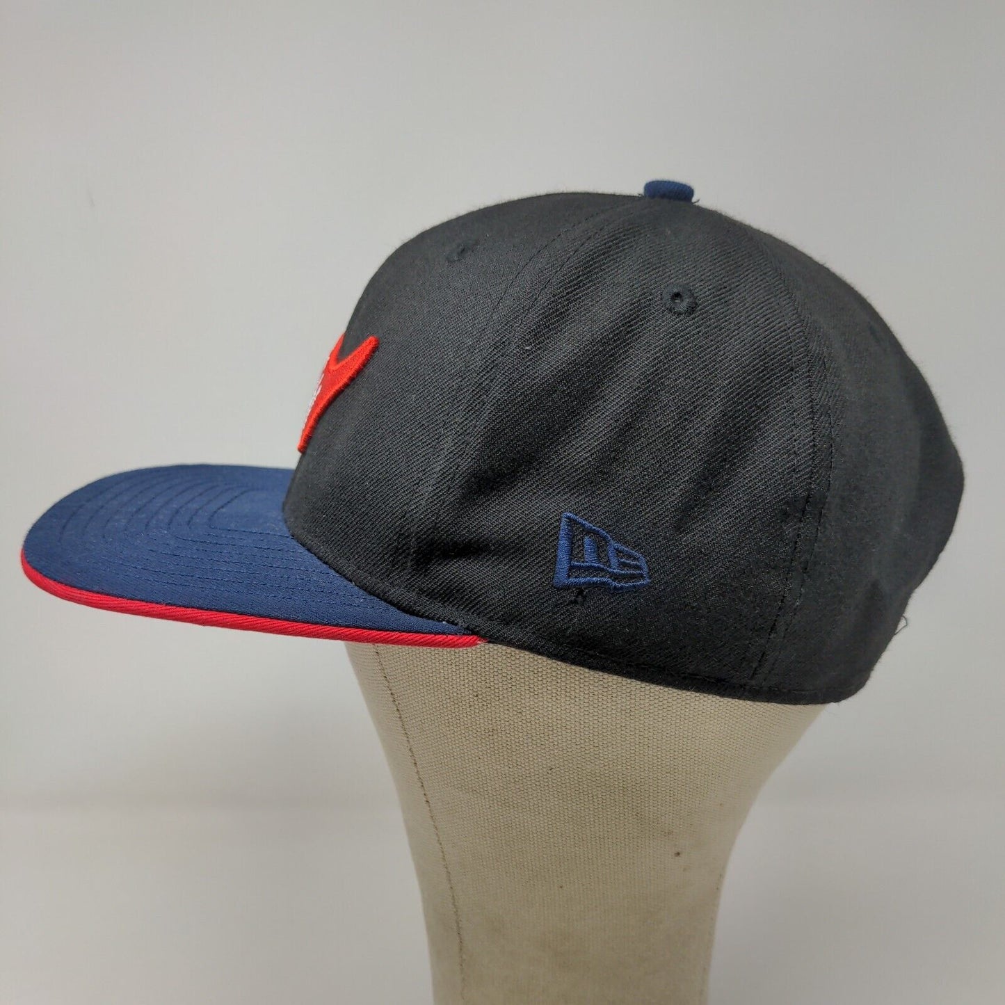New Era Men's Snapback Hat Black Blue OSFM Cooperstown Collection Boston Red Sox