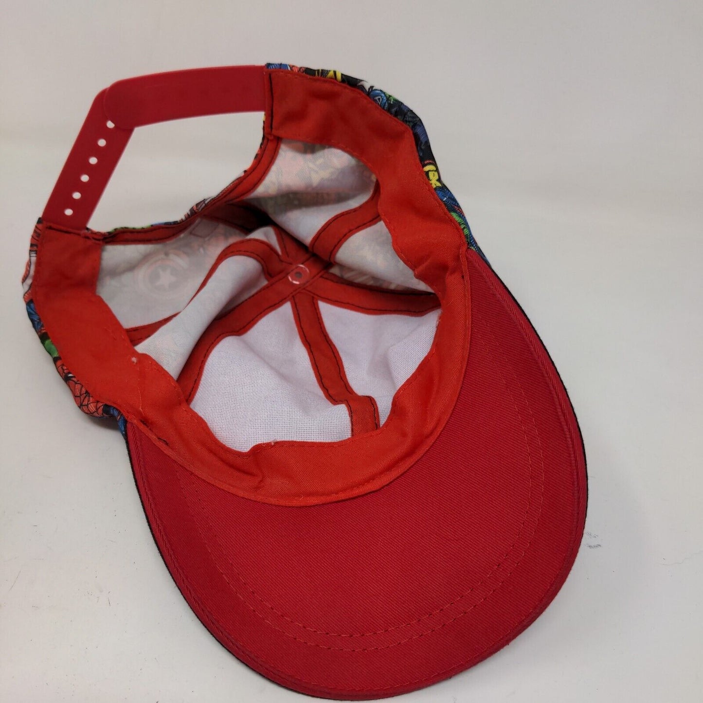 Marvel Boy's Snapback Hat Black Multicolor Adjustable Retro All Over Print