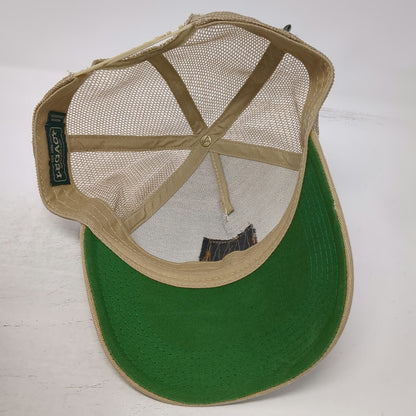 Legacy Trucker Hat Beige Chat 'N' Chill Exuma Bahamas Palm Tree OSFM Snapback