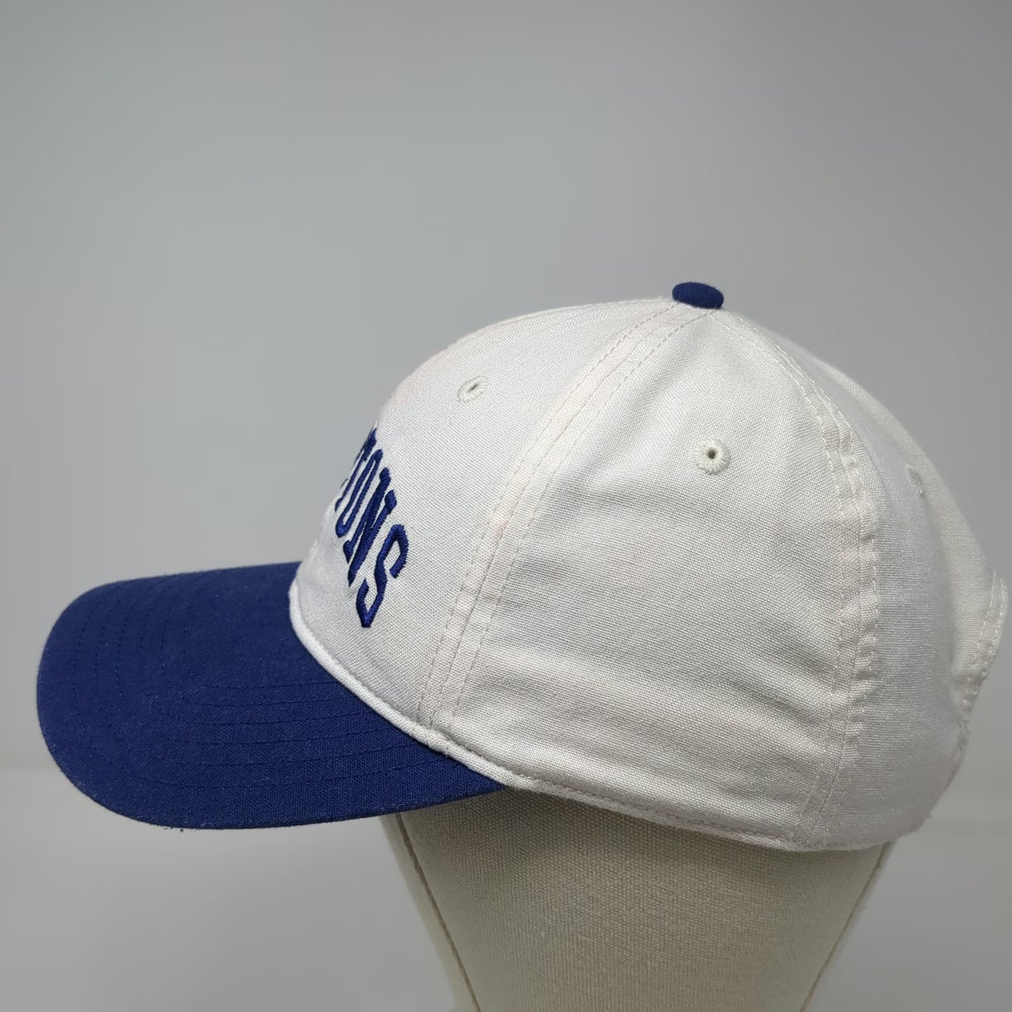 Mad Engine Hamptons Embroidered Baseball Cap White Blue One Size Slideback Hat