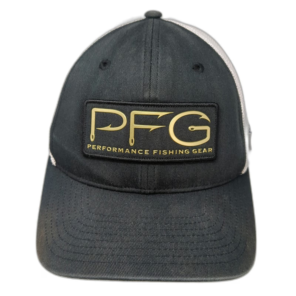 Columbia PFG Baseball Cap Black White One Size Mesh Back Performance Fishing Hat