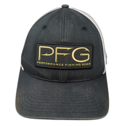 Columbia PFG Baseball Cap Black White One Size Mesh Back Performance Fishing Hat