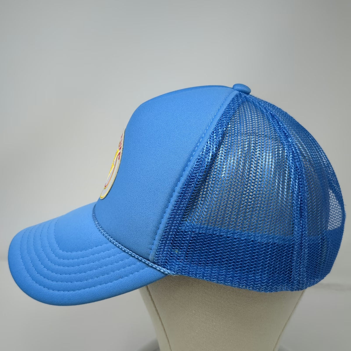 Otto Young Life Trucker Hat Blue One Size Mesh Snapback Patch Rope Detail