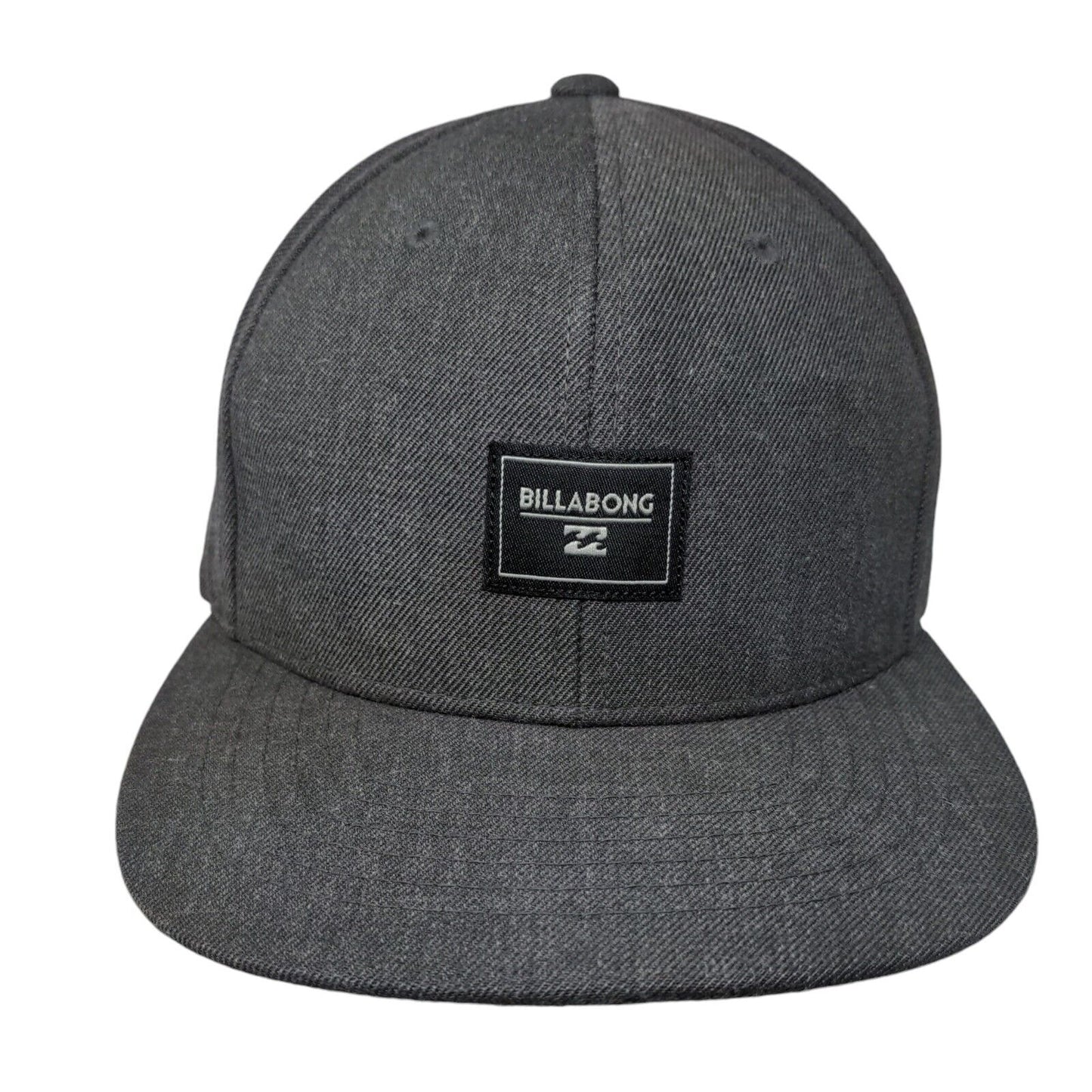 Billabong Patch Snapback Hat Gray One Size Solid Adjustable Vent Holes