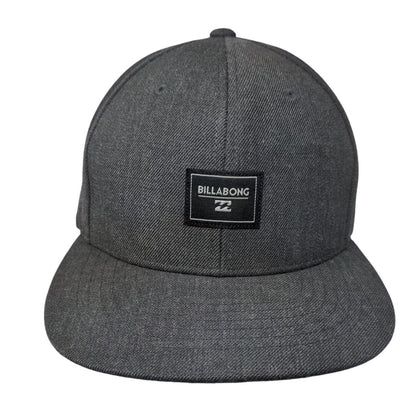 Billabong Patch Snapback Hat Gray One Size Solid Adjustable Vent Holes