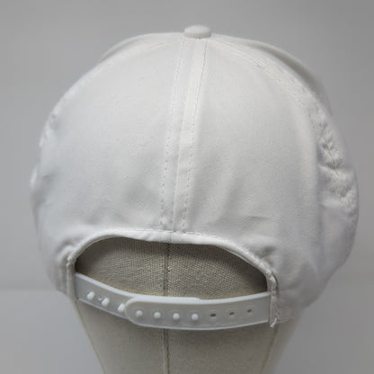 GMC Truck Snapback Cap White One Size Adjustable Embroidered Rope 6 Panel DA