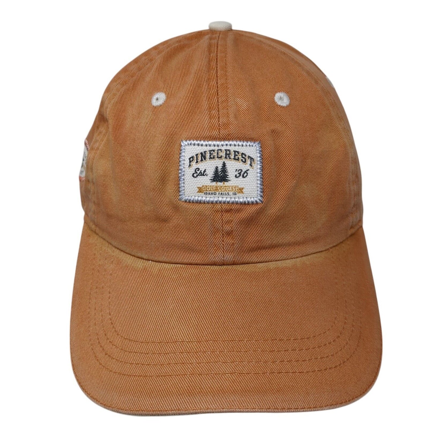 Pinecrest Golf Course Slideback Hat Orange One Size Classic Cut Ahead