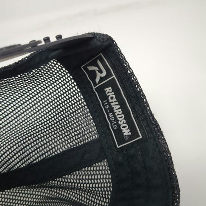 Richardson Trucker Hat Black L Big Sky Academy Mountain Patch Snapback Mesh