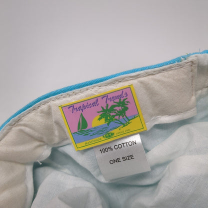 Tropical Trends Fitted Cadet Army Cap Hat Blue One Size Vent Holes Dpc