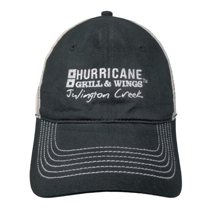 Hurricane Grill & Wings Julington Creek Strapback Trucker Hat Black OS Mesh Back