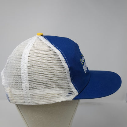 Lowe's MVPs Trucker Hat Blue White Yellow One Size Mesh Snapback Embroidered