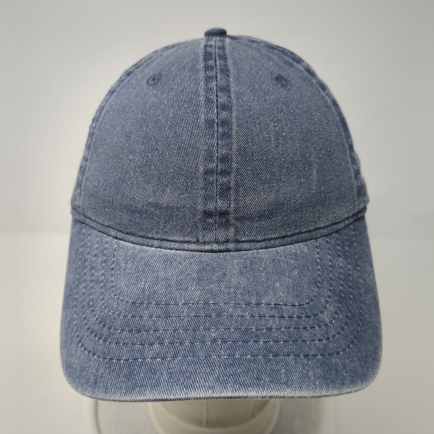 Unbranded Strapback Hat Blue Dark Denim One Size Adjustable Blank