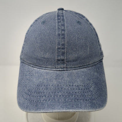 Unbranded Strapback Hat Blue Dark Denim One Size Adjustable Blank