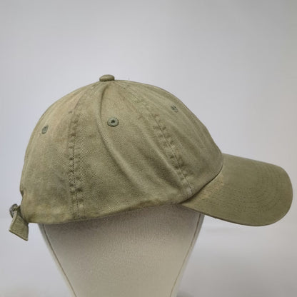 H&M Baseball Cap Green One Size Slideback Adjustable Cotton Solid Blank Hat