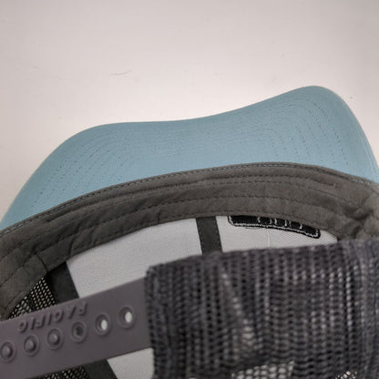 Pacific Headwear Snapback Trucker Hat Blue OS Adjustable Embroidered Mesh Back