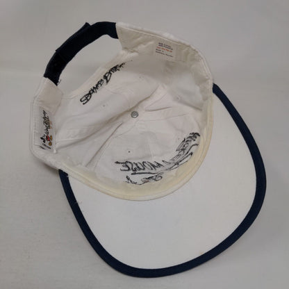 Mickey Mouse Pluto Goofy Minnie Mouse Donald Duck Strapback Hat White OSFA