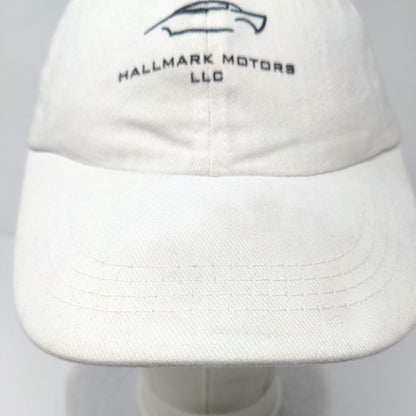 Hallmark Motors LLC Slideback Hat White One Size Adjustable 6 Panel