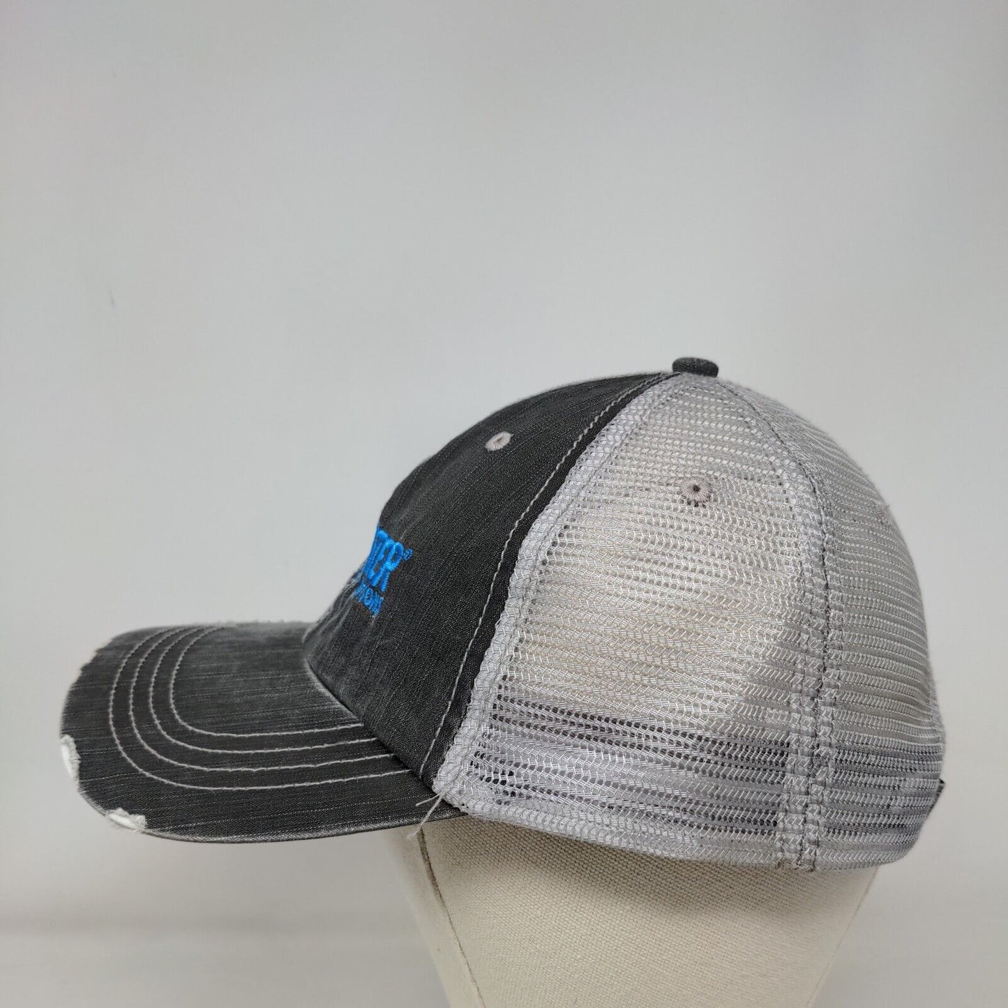 Rockwater Energy Solutions Strapback Trucker Hat Gray OSFA Mesh Back Distressed