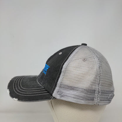 Rockwater Energy Solutions Strapback Trucker Hat Gray OSFA Mesh Back Distressed